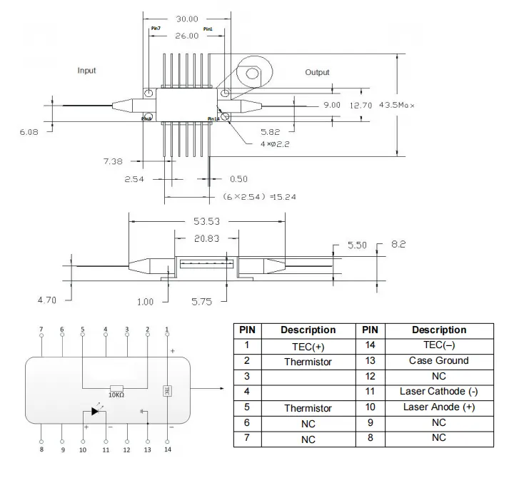 1550nm 23dBm Semiconductor Optical Amplifier